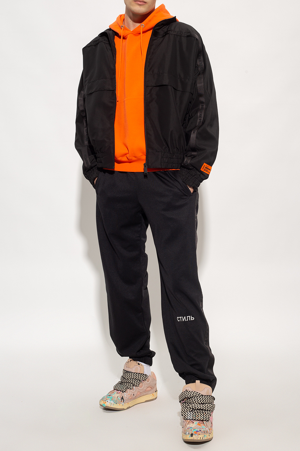 Orange Ellesse Nebula Mens Jacket Heron Preston - Berghaus U